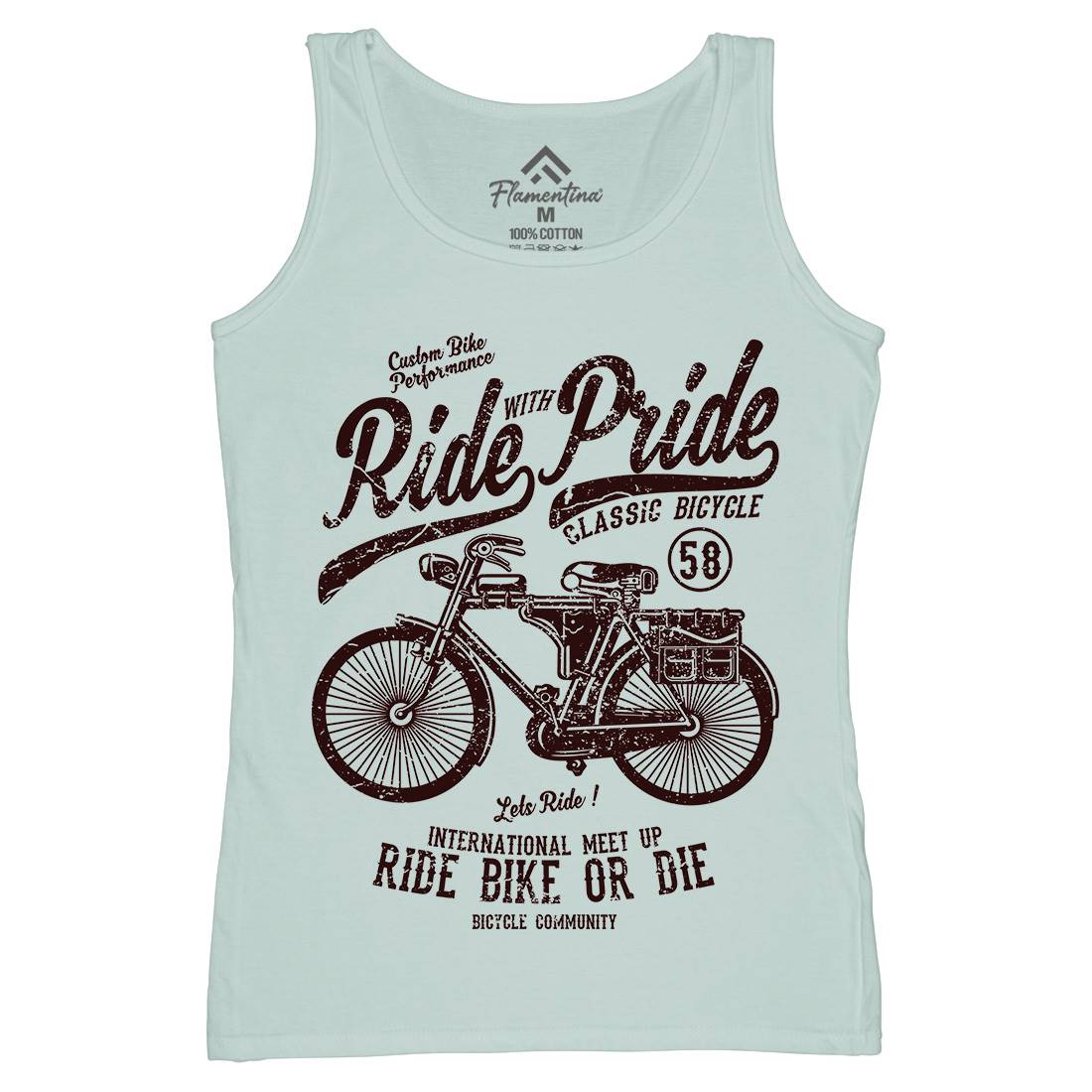 Ride With Pride Womens Organic Tank Top Vest Bikes A121