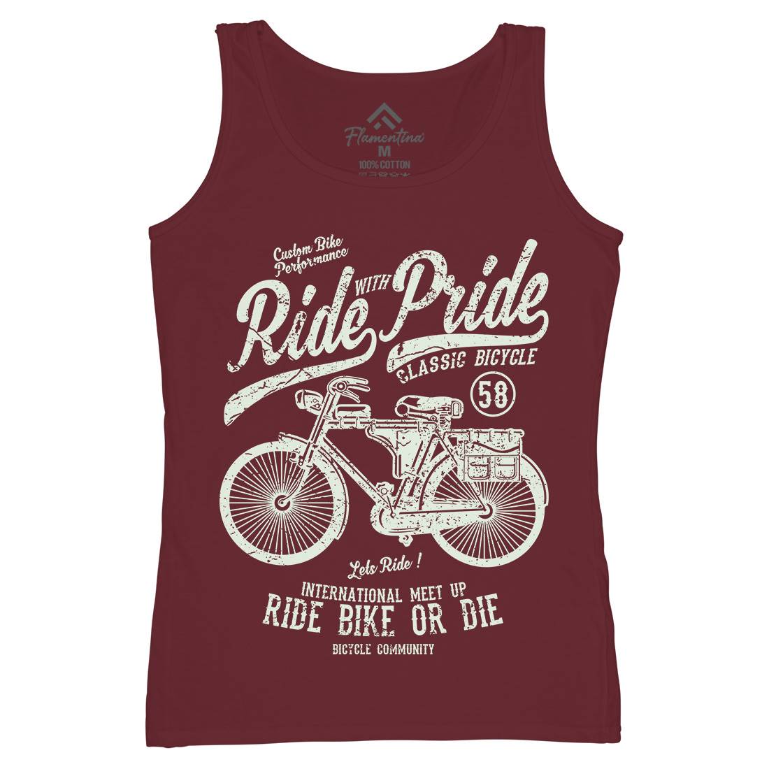 Ride With Pride Womens Organic Tank Top Vest Bikes A121