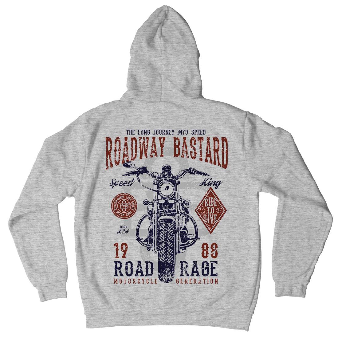 Roadway Bastard Kids Crew Neck Hoodie Motorcycles A123