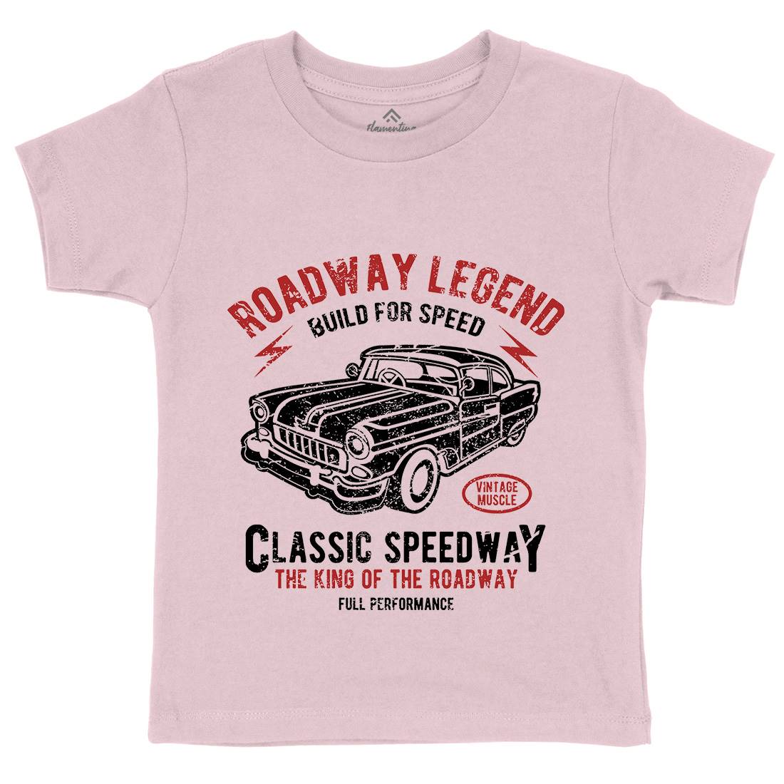 Roadway Legend Kids Organic Crew Neck T-Shirt Cars A124