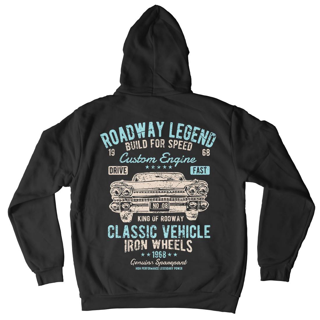 Roadway Legend Kids Crew Neck Hoodie Cars A125