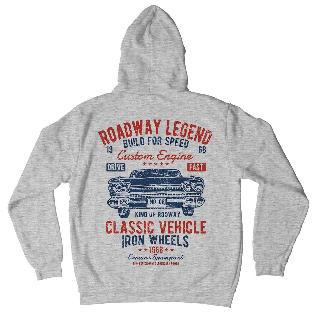 Roadway Legend Kids Crew Neck Hoodie Cars A125