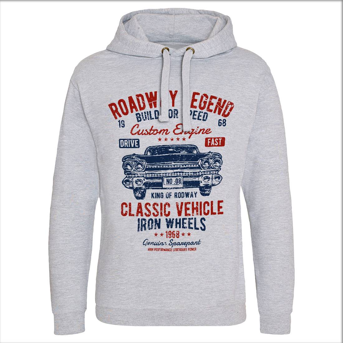 Roadway Legend Mens Hoodie Without Pocket Cars A125