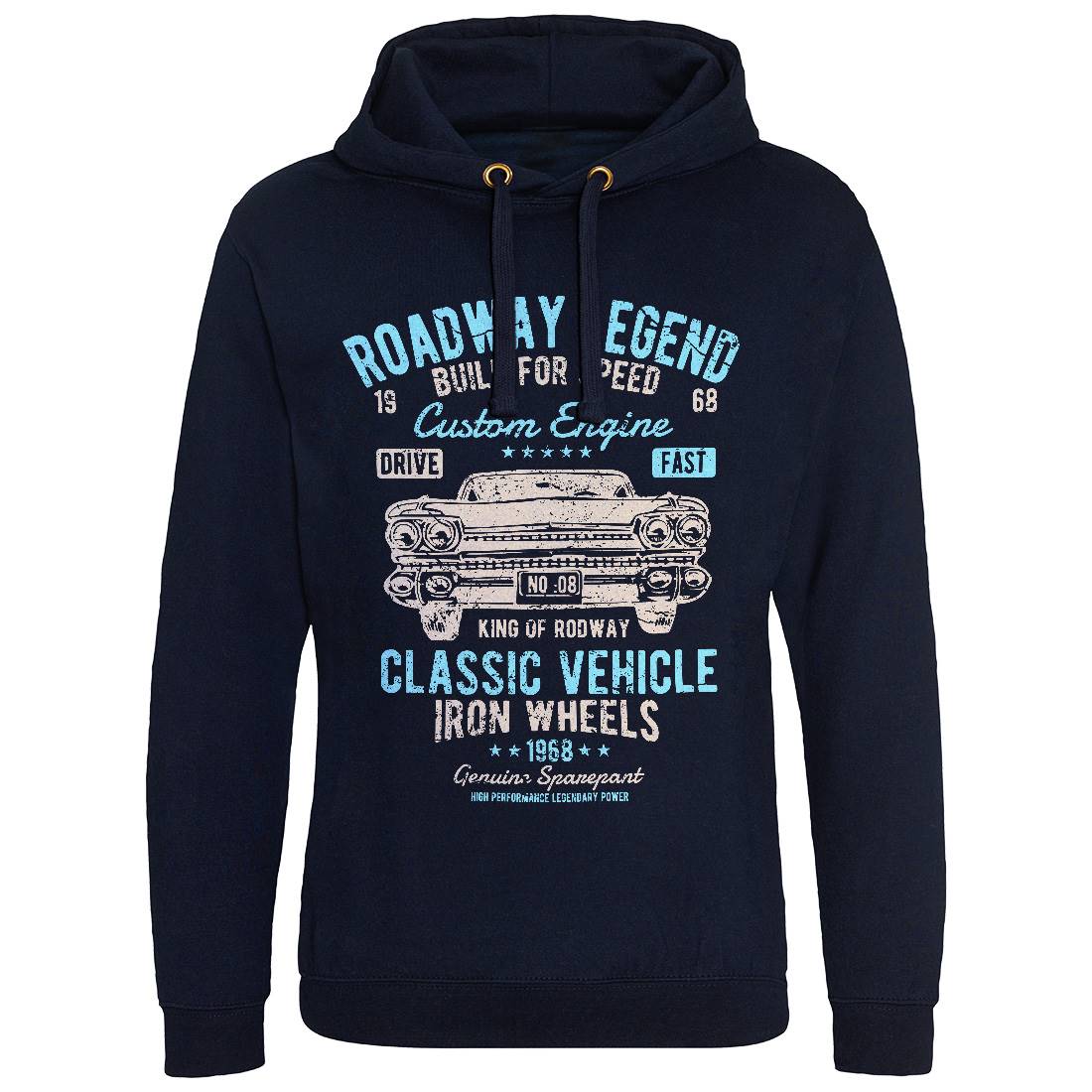Roadway Legend Mens Hoodie Without Pocket Cars A125