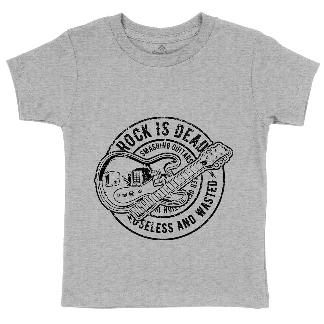 Rock Is Dead Kids Organic Crew Neck T-Shirt Music A126