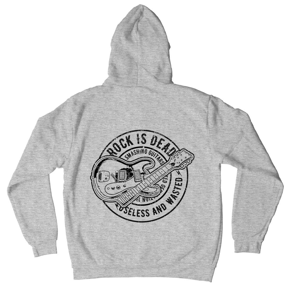 Rock Is Dead Mens Hoodie With Pocket Music A126