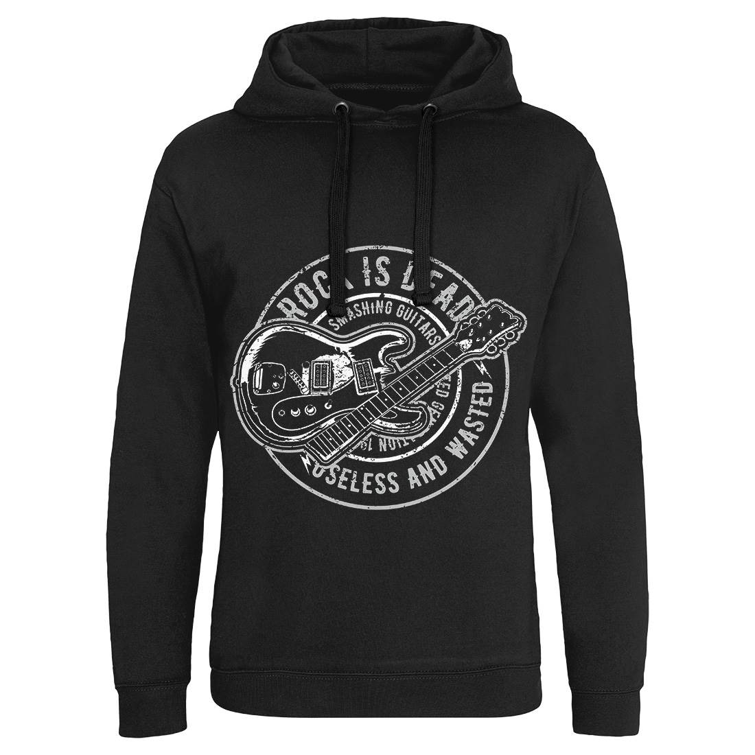 Rock Is Dead Mens Hoodie Without Pocket Music A126