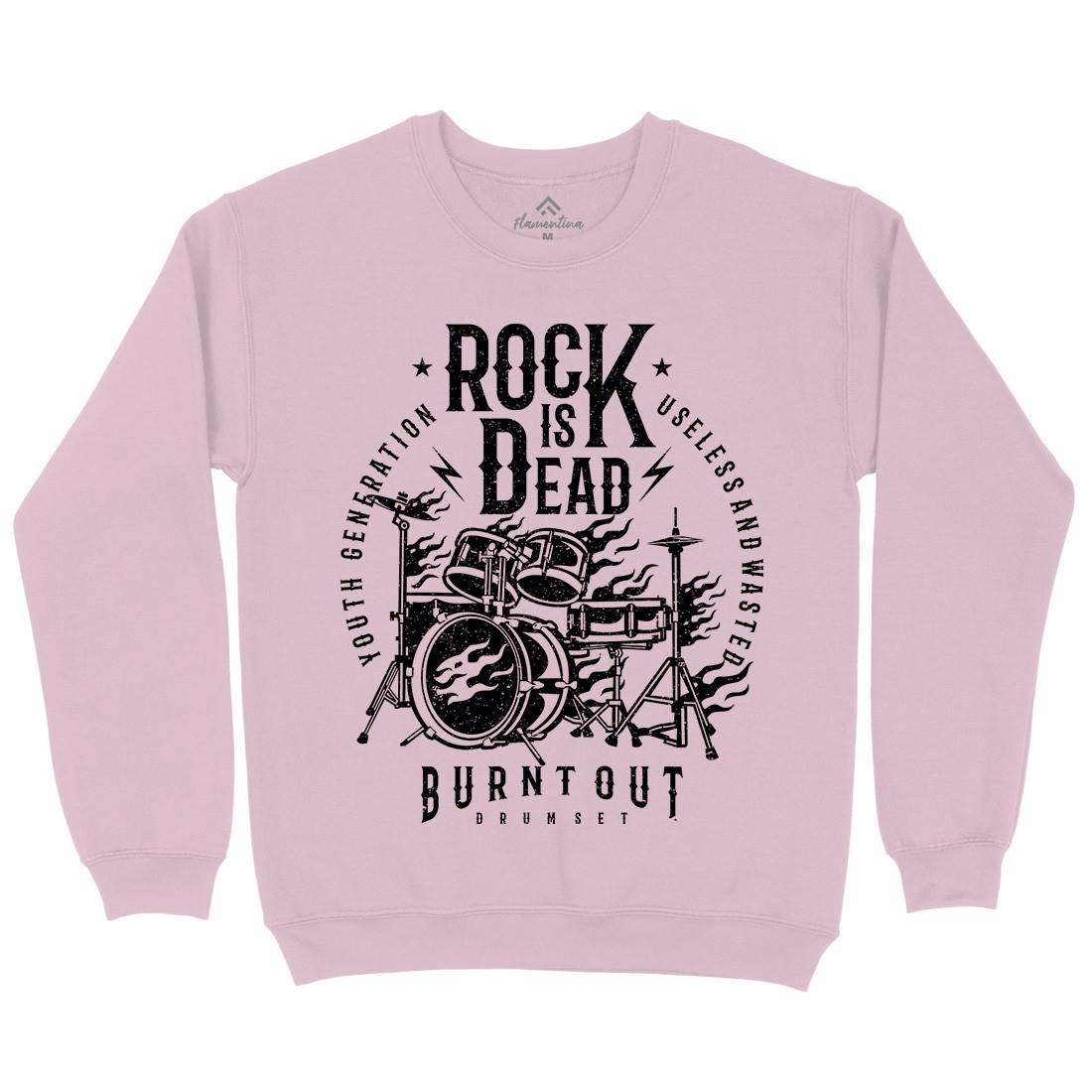 Rock Is Dead Kids Crew Neck Sweatshirt Music A127