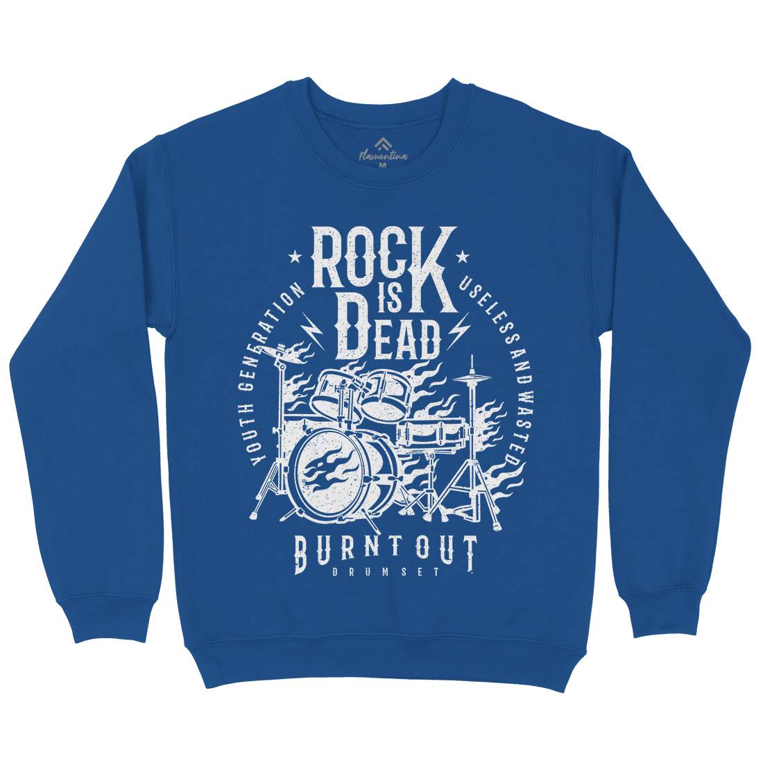Rock Is Dead Kids Crew Neck Sweatshirt Music A127