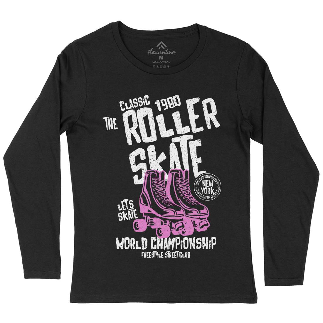 Roller Womens Long Sleeve T-Shirt Skate A129