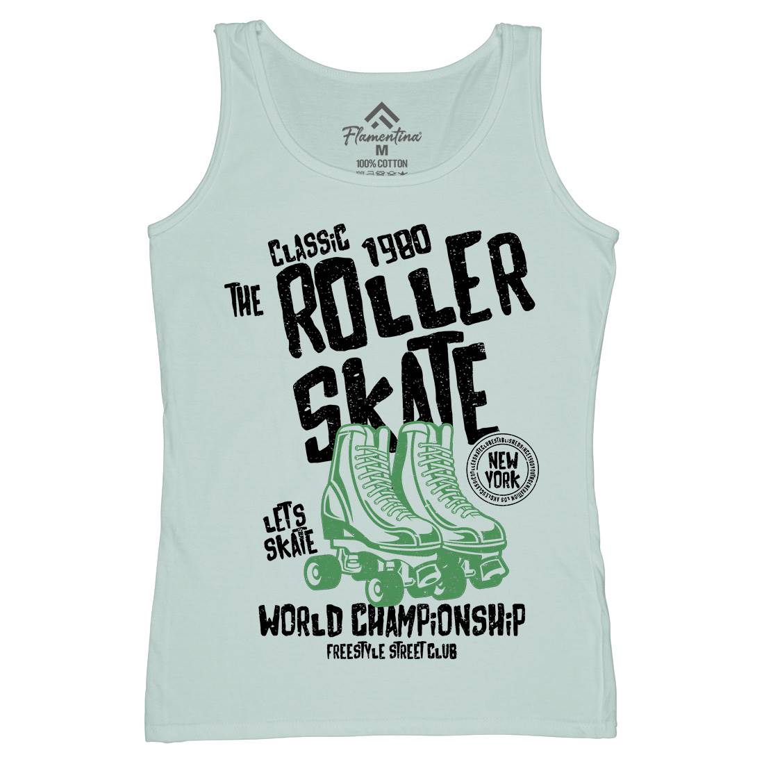 Roller Womens Organic Tank Top Vest Skate A129