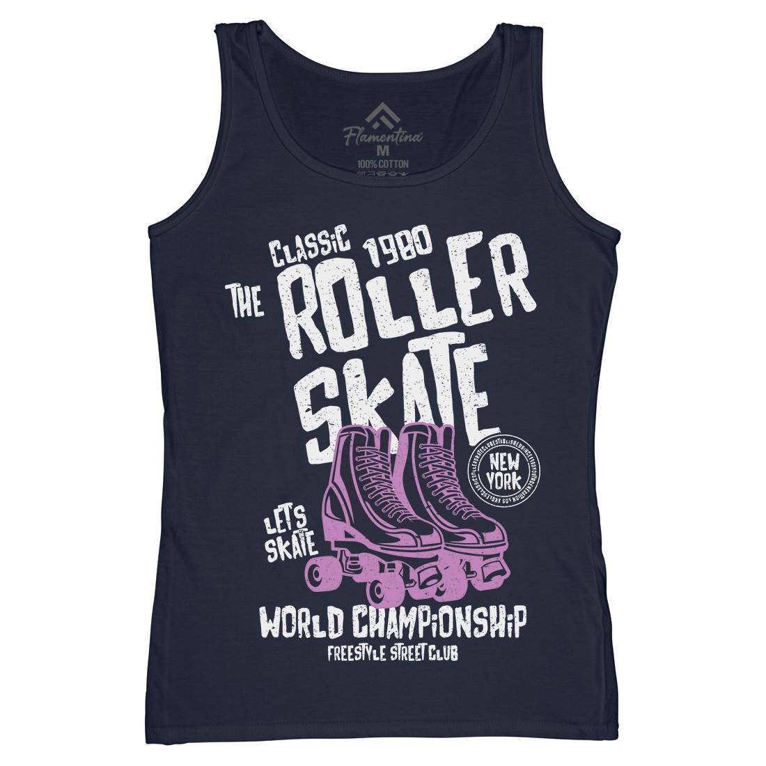 Roller Womens Organic Tank Top Vest Skate A129