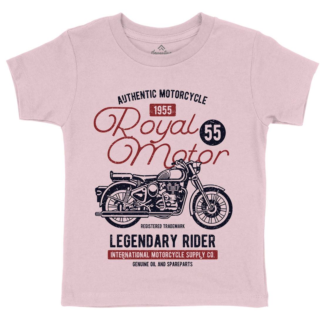 Royal Motor Kids Organic Crew Neck T-Shirt Motorcycles A130