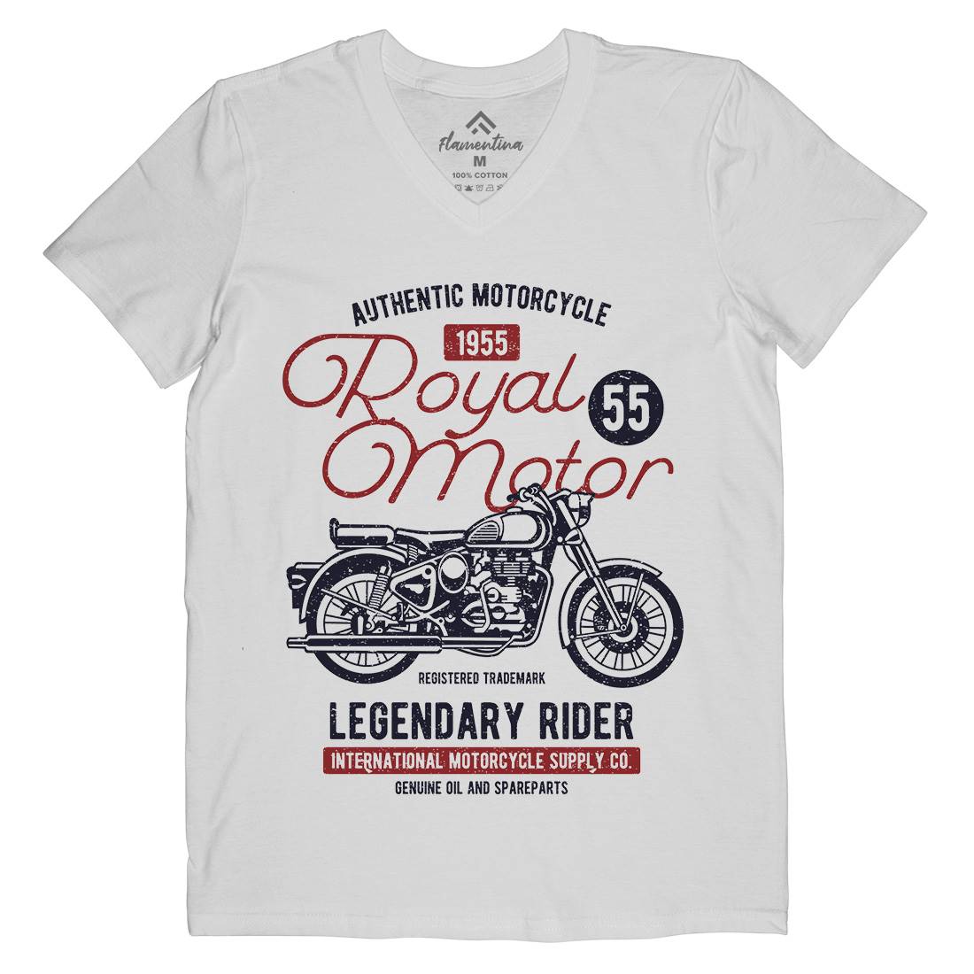 Royal Motor Mens V-Neck T-Shirt Motorcycles A130