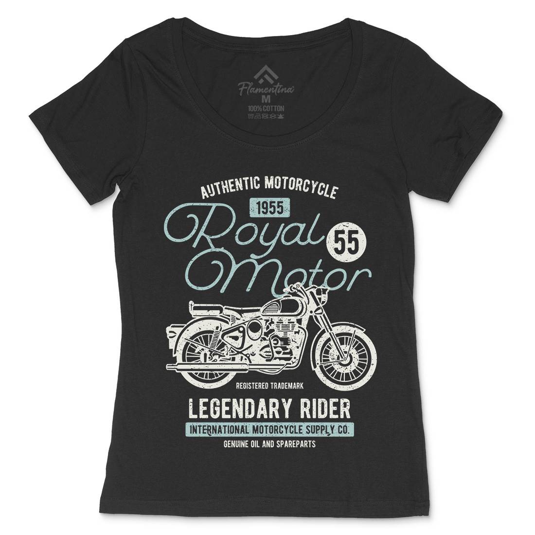 Royal Motor Womens Scoop Neck T-Shirt Motorcycles A130