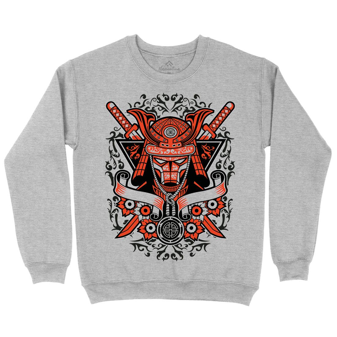 Samurai Mens Crew Neck Sweatshirt Warriors A133
