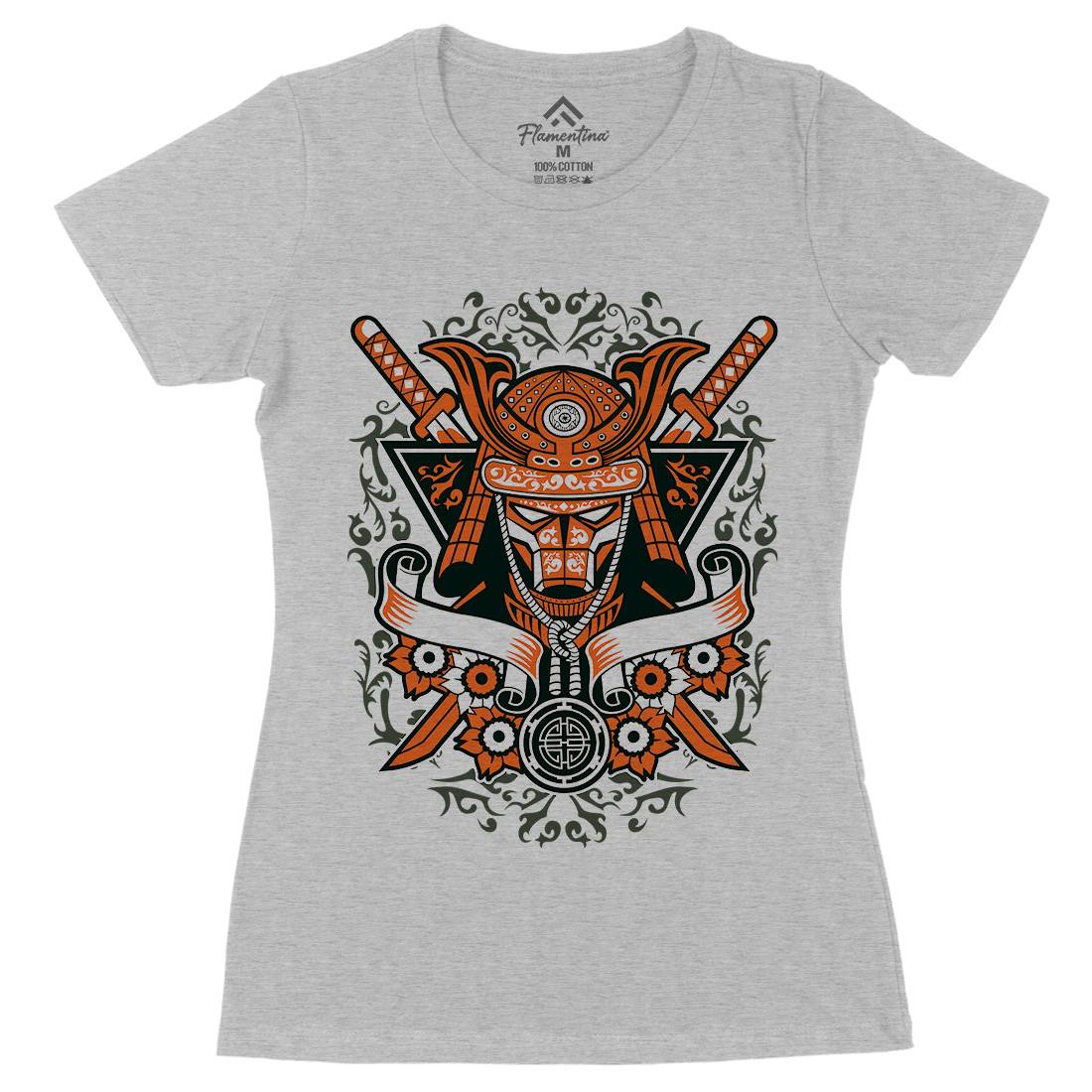 Samurai Womens Organic Crew Neck T-Shirt Warriors A133
