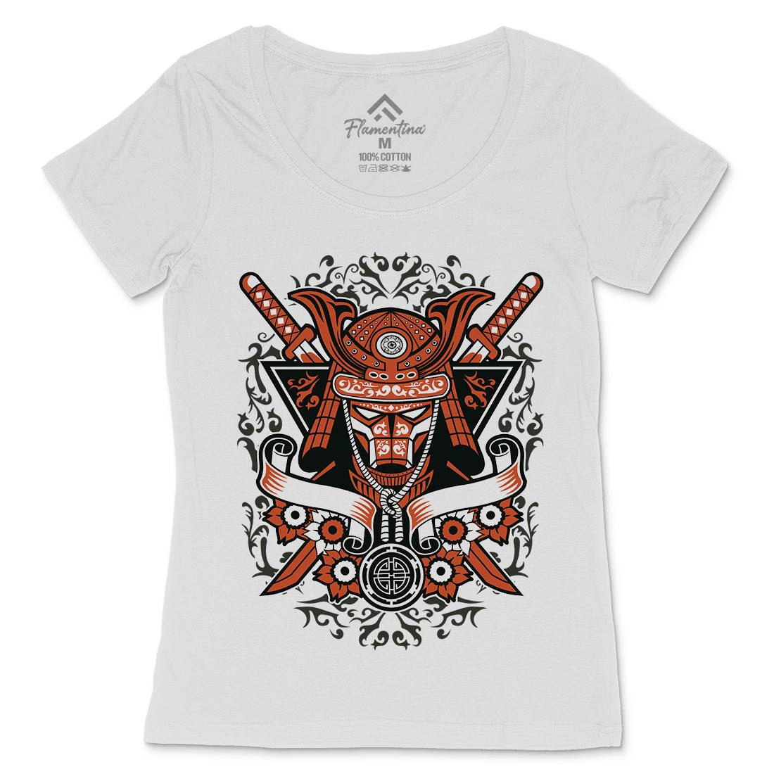Samurai Womens Scoop Neck T-Shirt Warriors A133