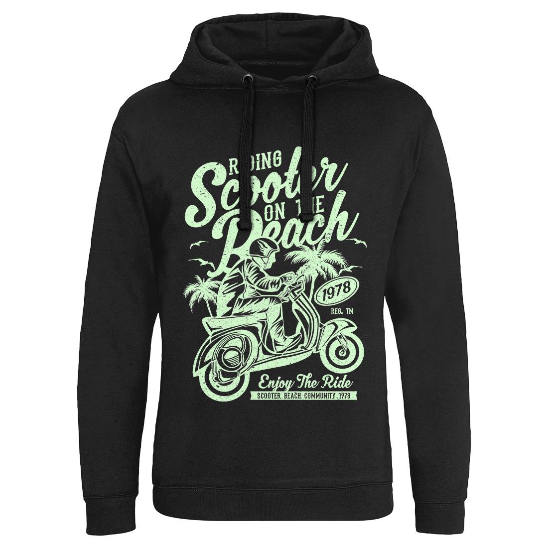 Scooter Beach Mens Hoodie Without Pocket Motorcycles A134