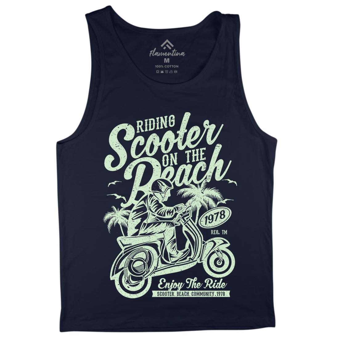 Scooter Beach Mens Tank Top Vest Motorcycles A134