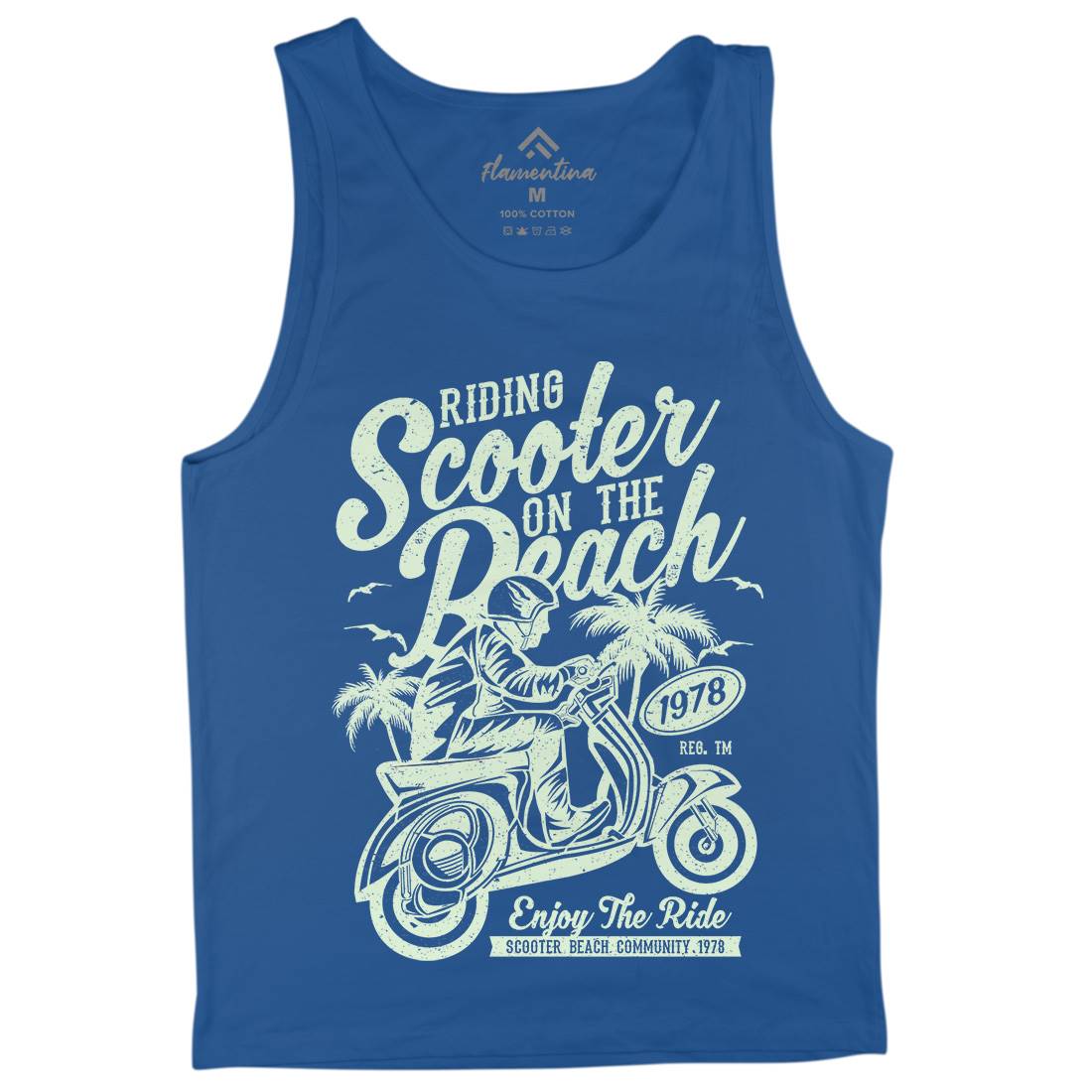 Scooter Beach Mens Tank Top Vest Motorcycles A134