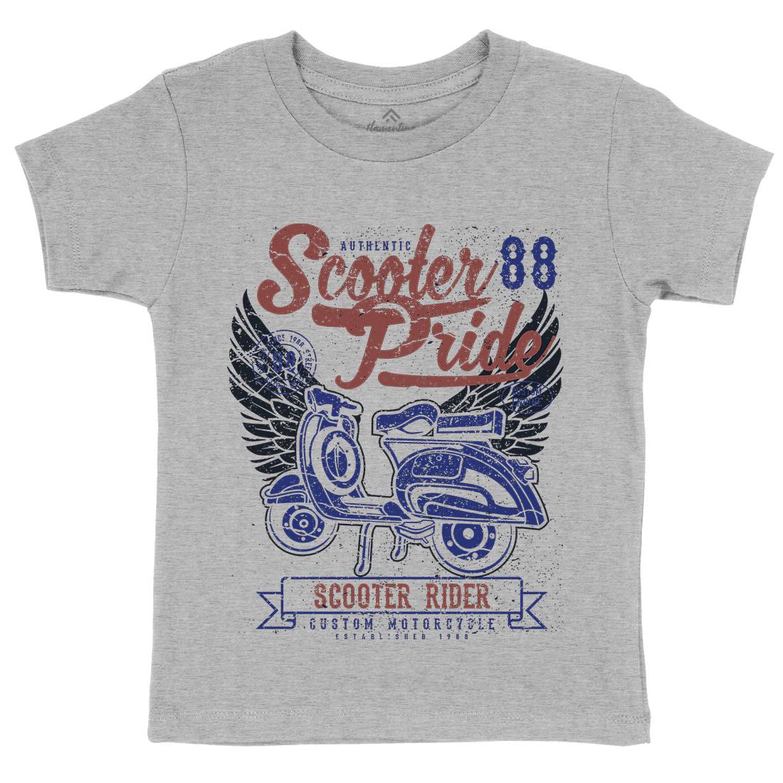 Scooter Pride Kids Crew Neck T-Shirt Motorcycles A135