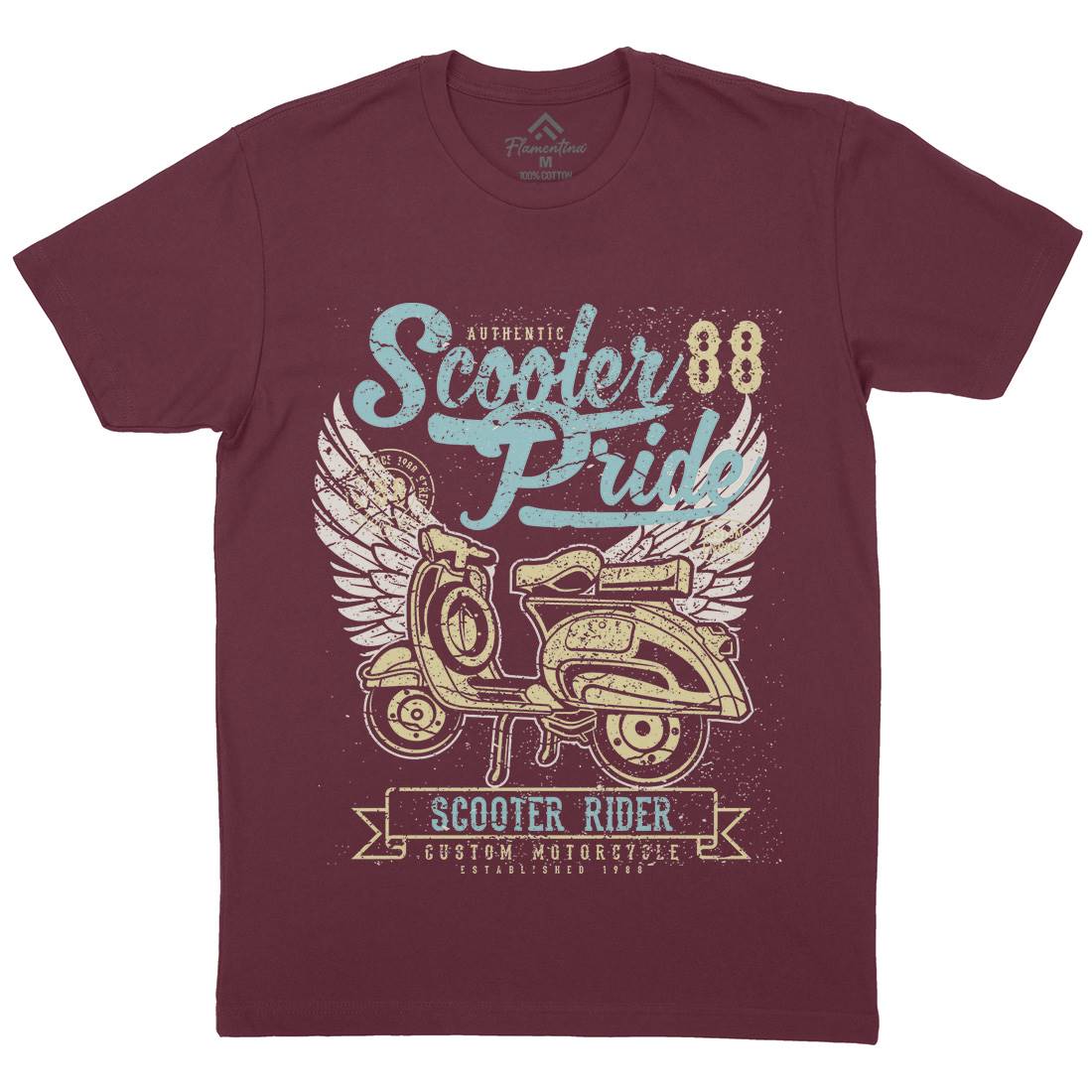 Scooter Pride Mens Crew Neck T-Shirt Motorcycles A135