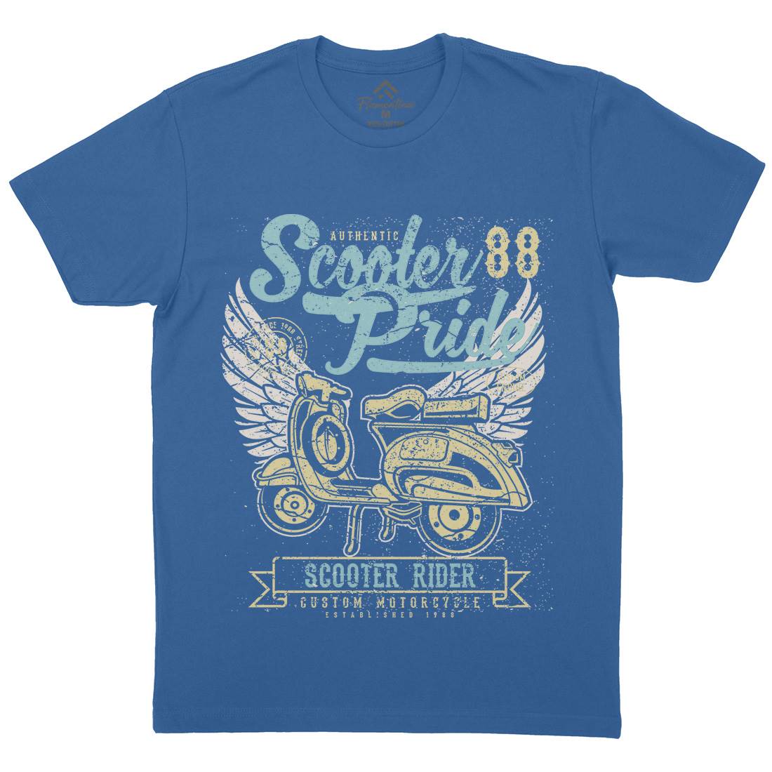 Scooter Pride Mens Crew Neck T-Shirt Motorcycles A135