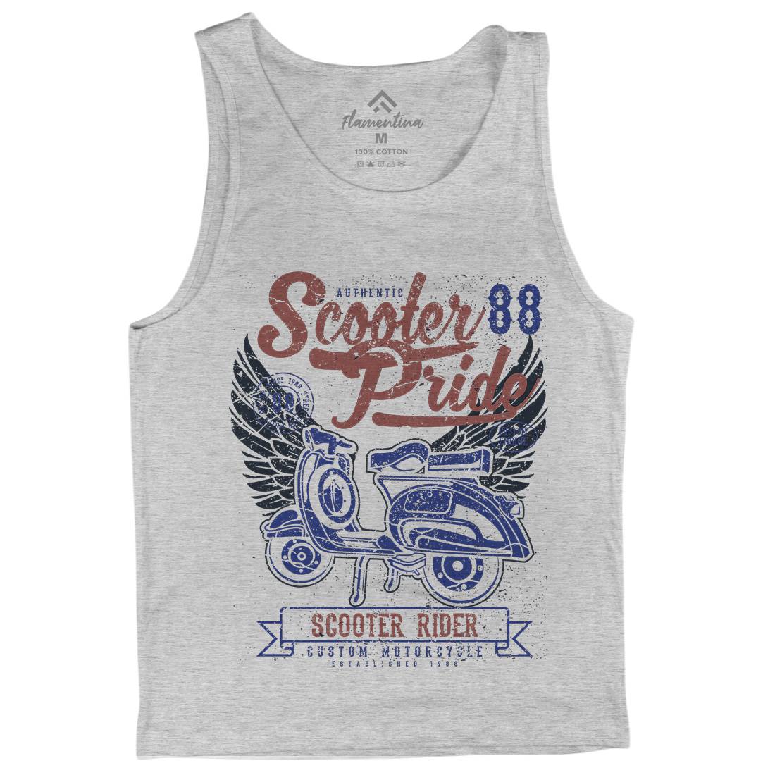 Scooter Pride Mens Tank Top Vest Motorcycles A135