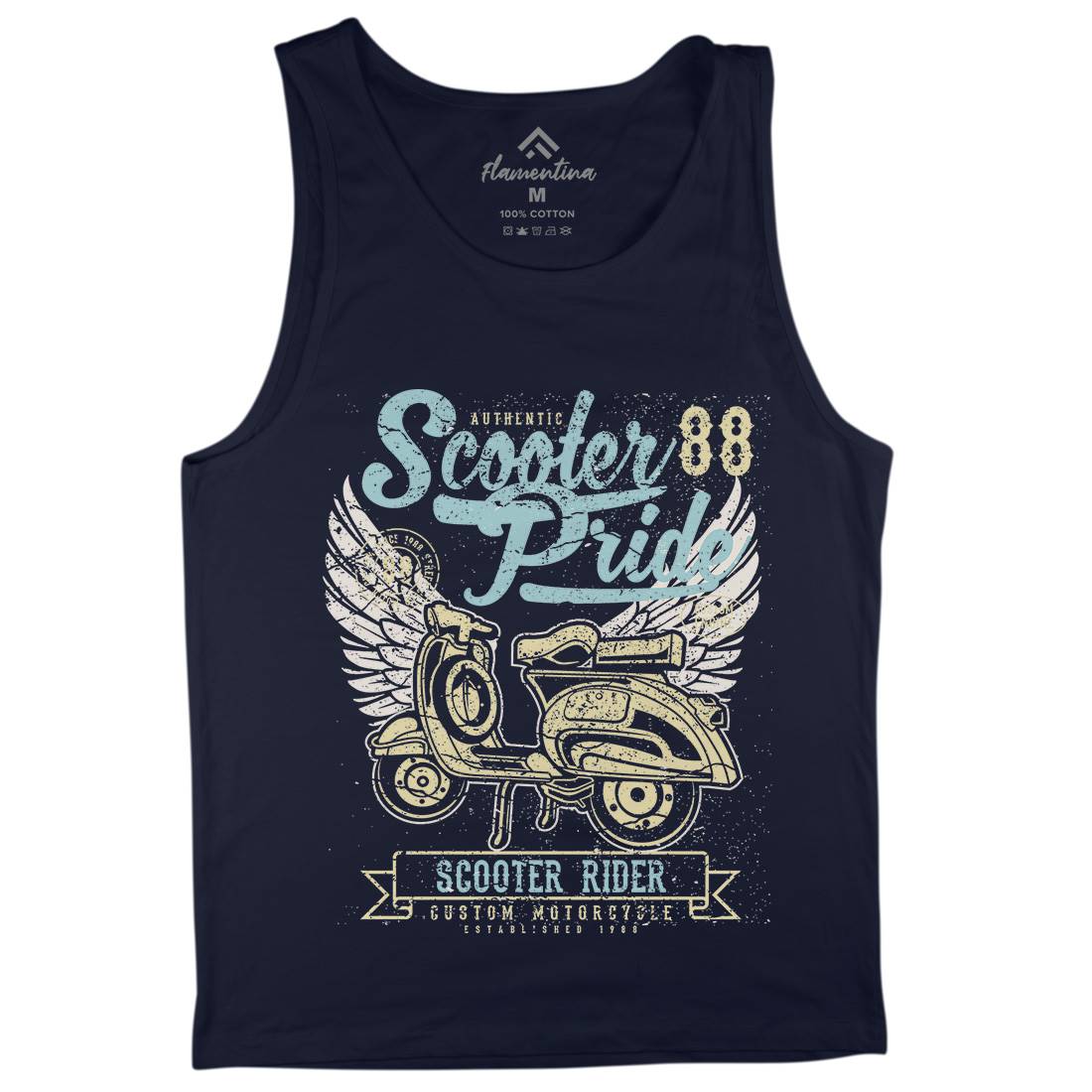 Scooter Pride Mens Tank Top Vest Motorcycles A135