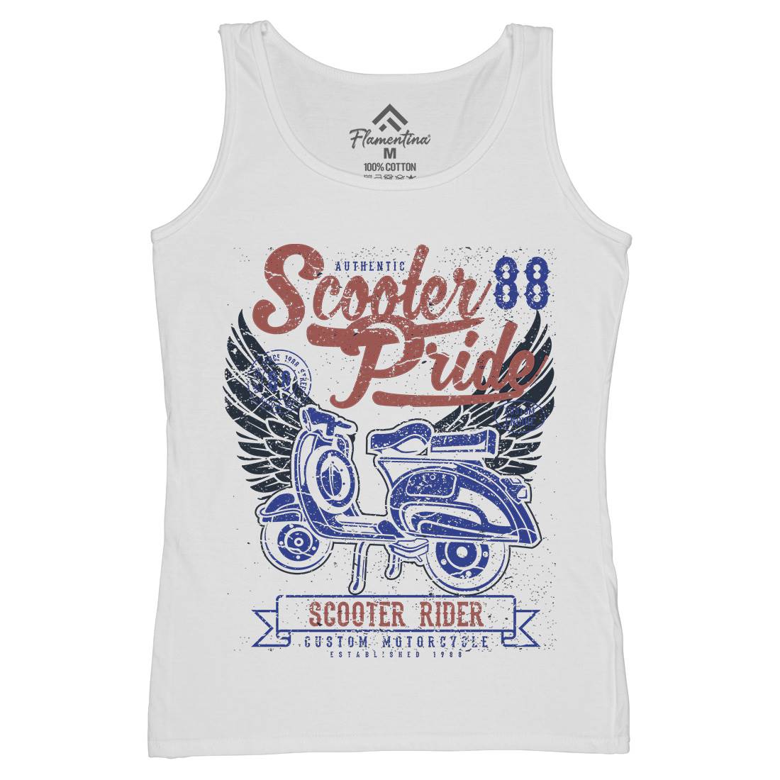 Scooter Pride Womens Organic Tank Top Vest Motorcycles A135