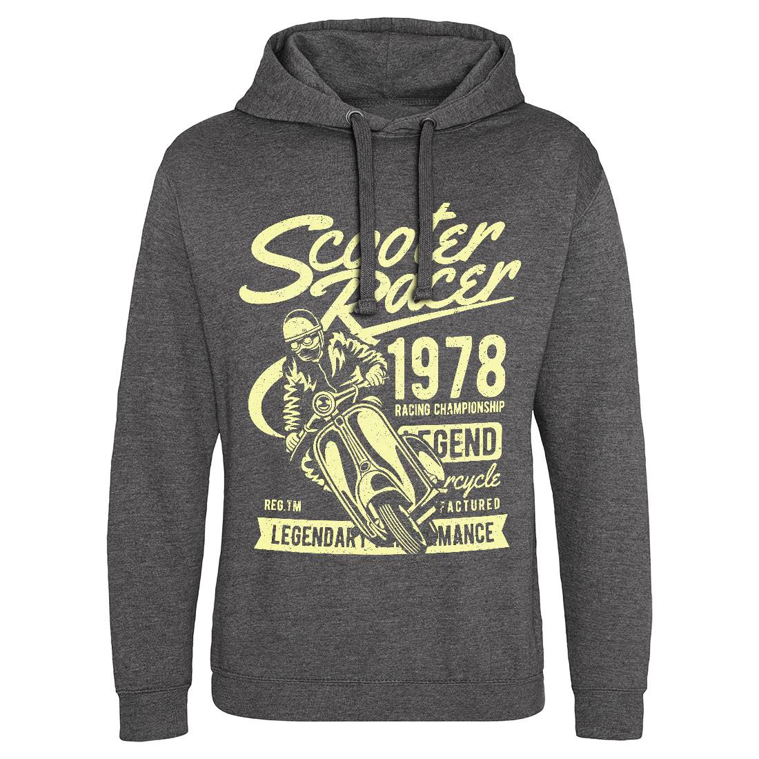 Scooter Racer Mens Hoodie Without Pocket Motorcycles A136