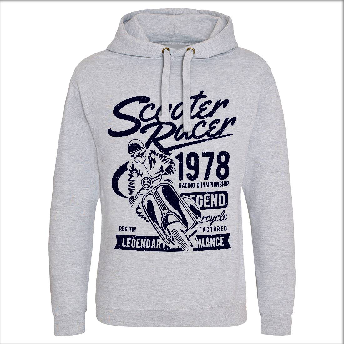 Scooter Racer Mens Hoodie Without Pocket Motorcycles A136