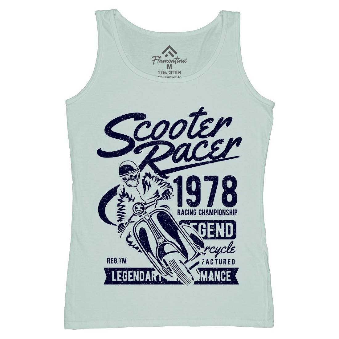 Scooter Racer Womens Organic Tank Top Vest Motorcycles A136