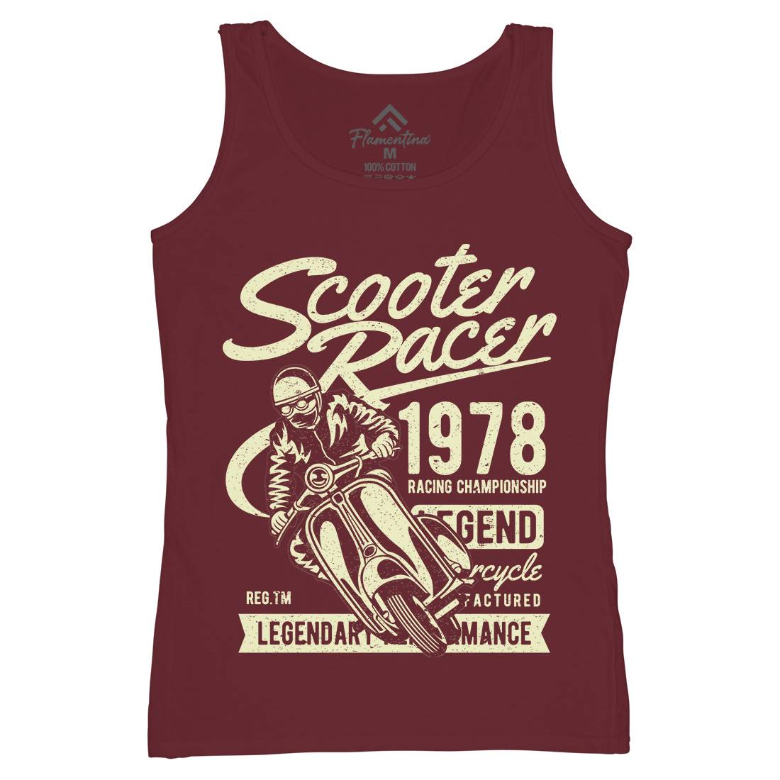 Scooter Racer Womens Organic Tank Top Vest Motorcycles A136