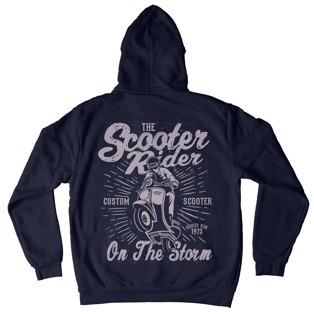 Scooter Rider Kids Crew Neck Hoodie Motorcycles A137