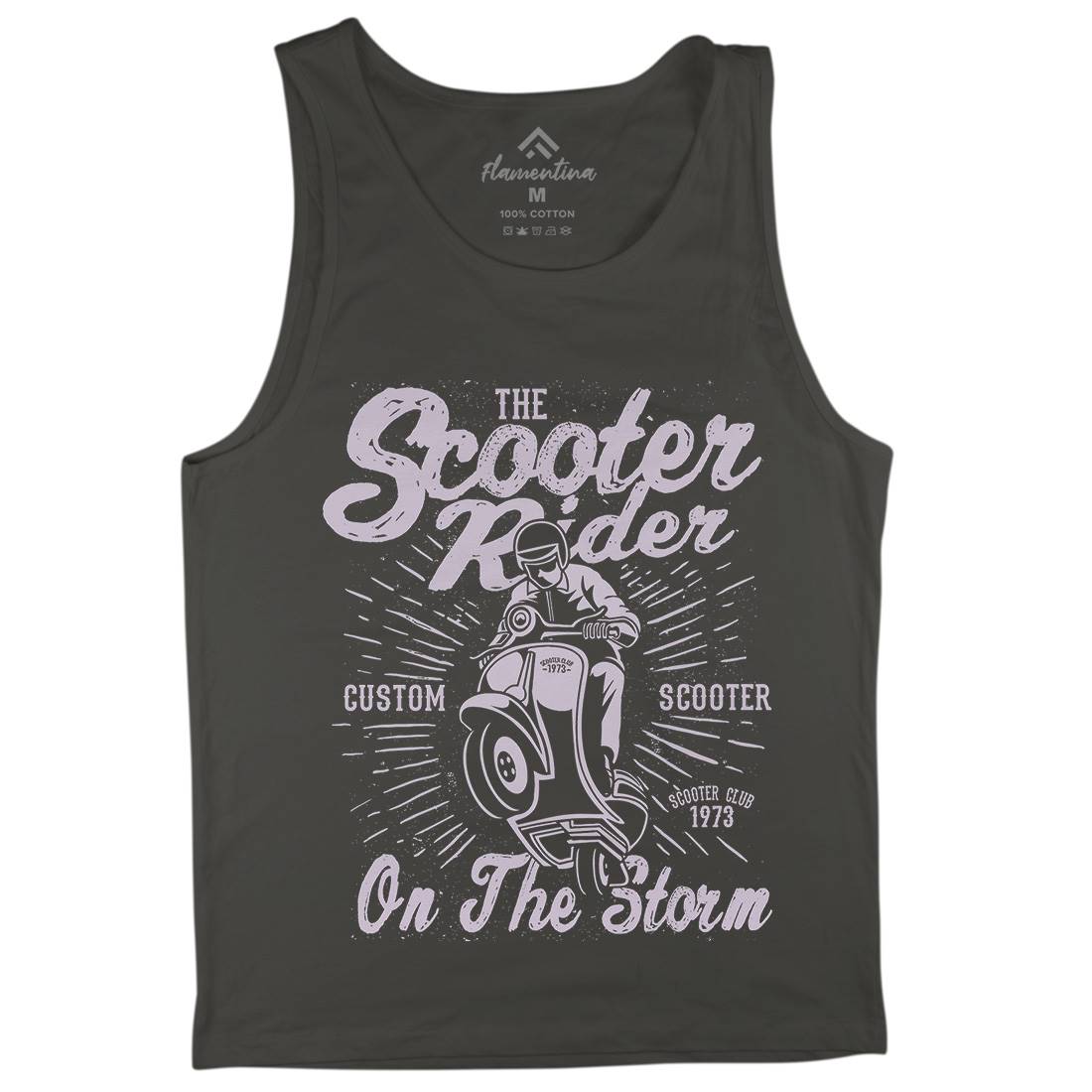 Scooter Rider Mens Tank Top Vest Motorcycles A137