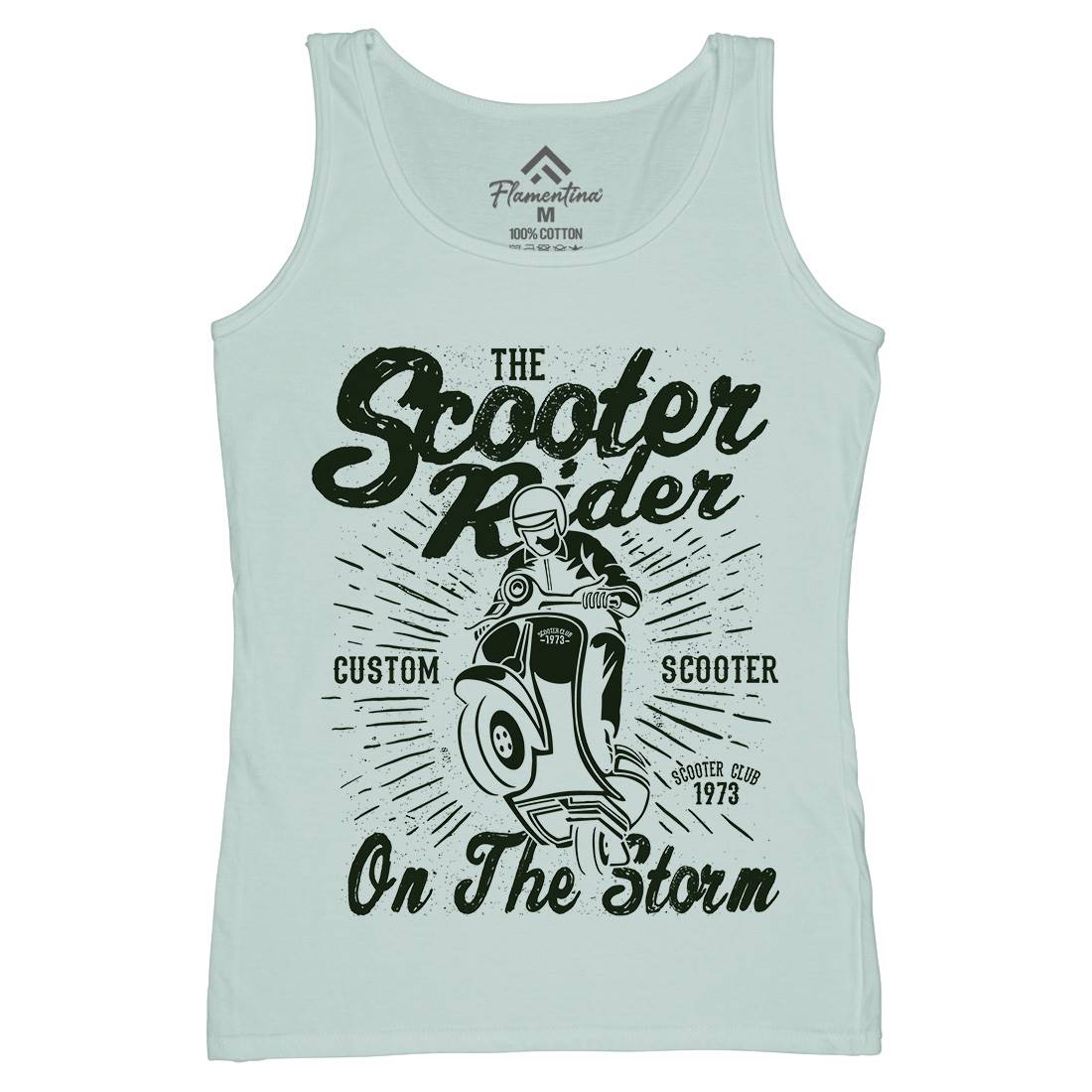 Scooter Rider Womens Organic Tank Top Vest Motorcycles A137