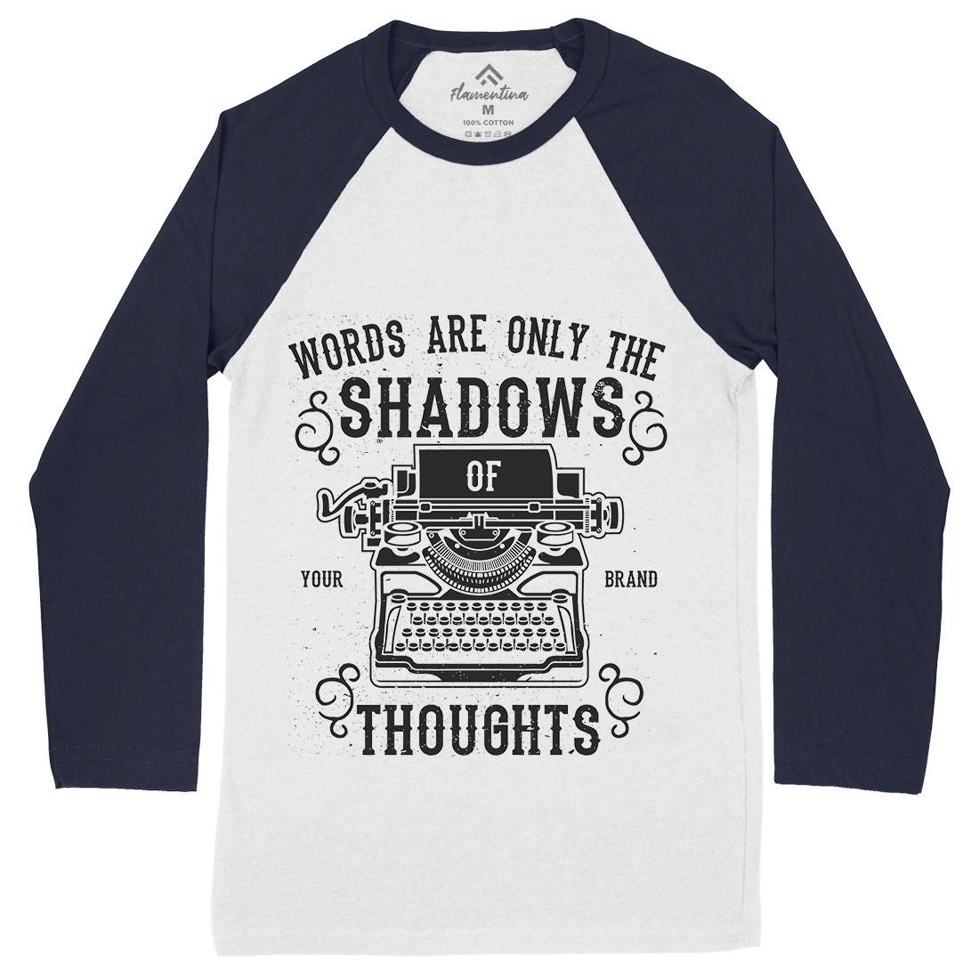 Shadows Of Thoughts Mens Long Sleeve Baseball T-Shirt Media A139