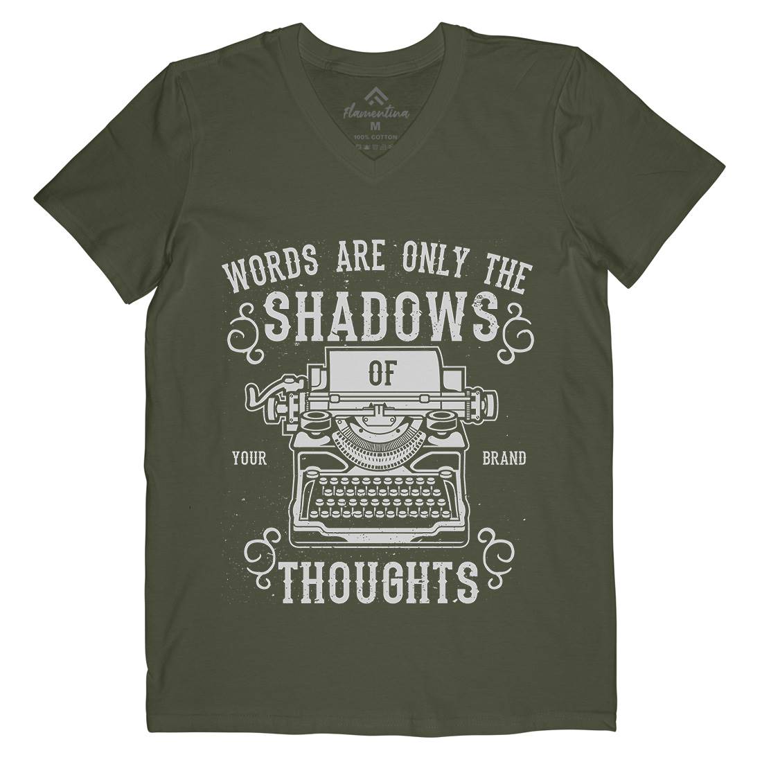 Shadows Of Thoughts Mens Organic V-Neck T-Shirt Media A139