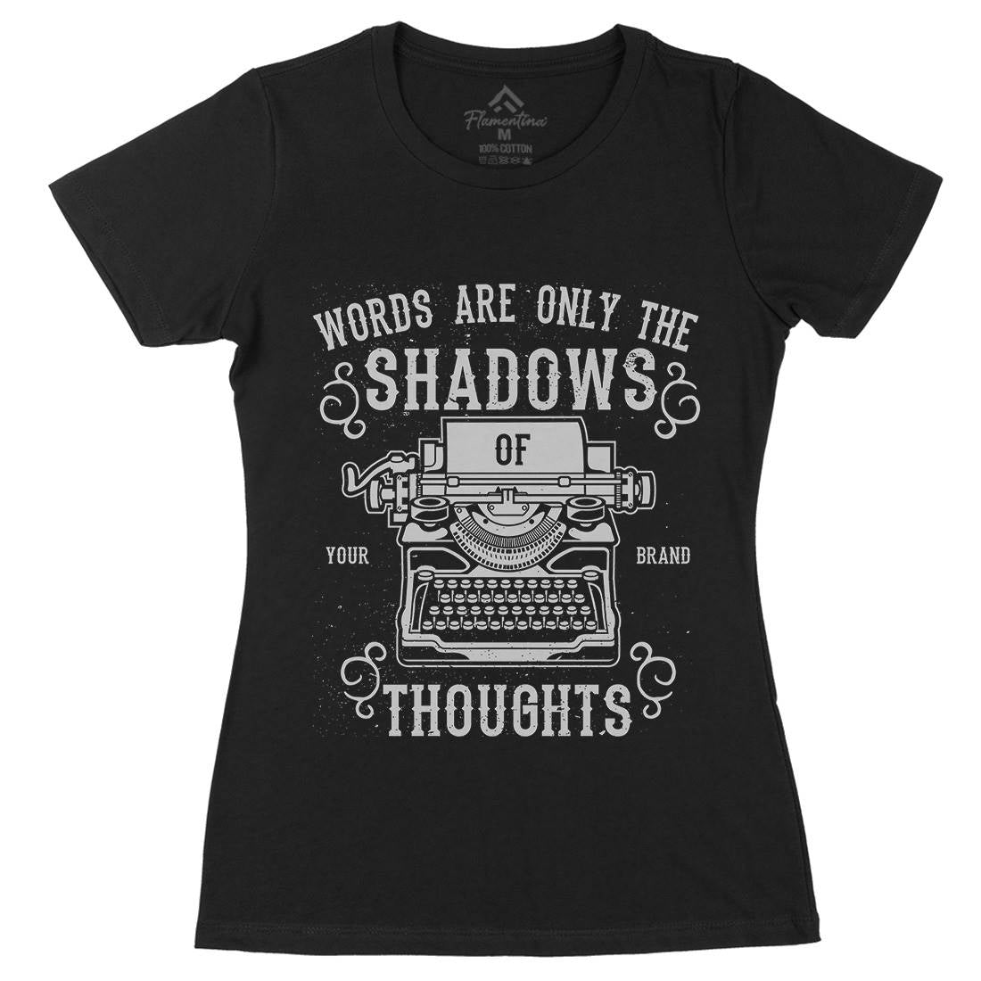 Shadows Of Thoughts Womens Organic Crew Neck T-Shirt Media A139