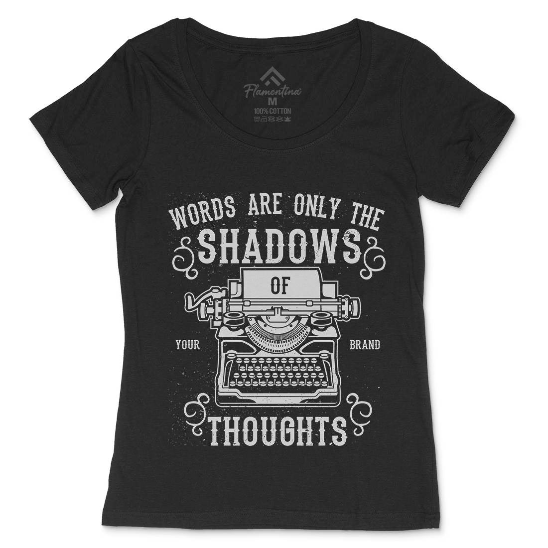 Shadows Of Thoughts Womens Scoop Neck T-Shirt Media A139