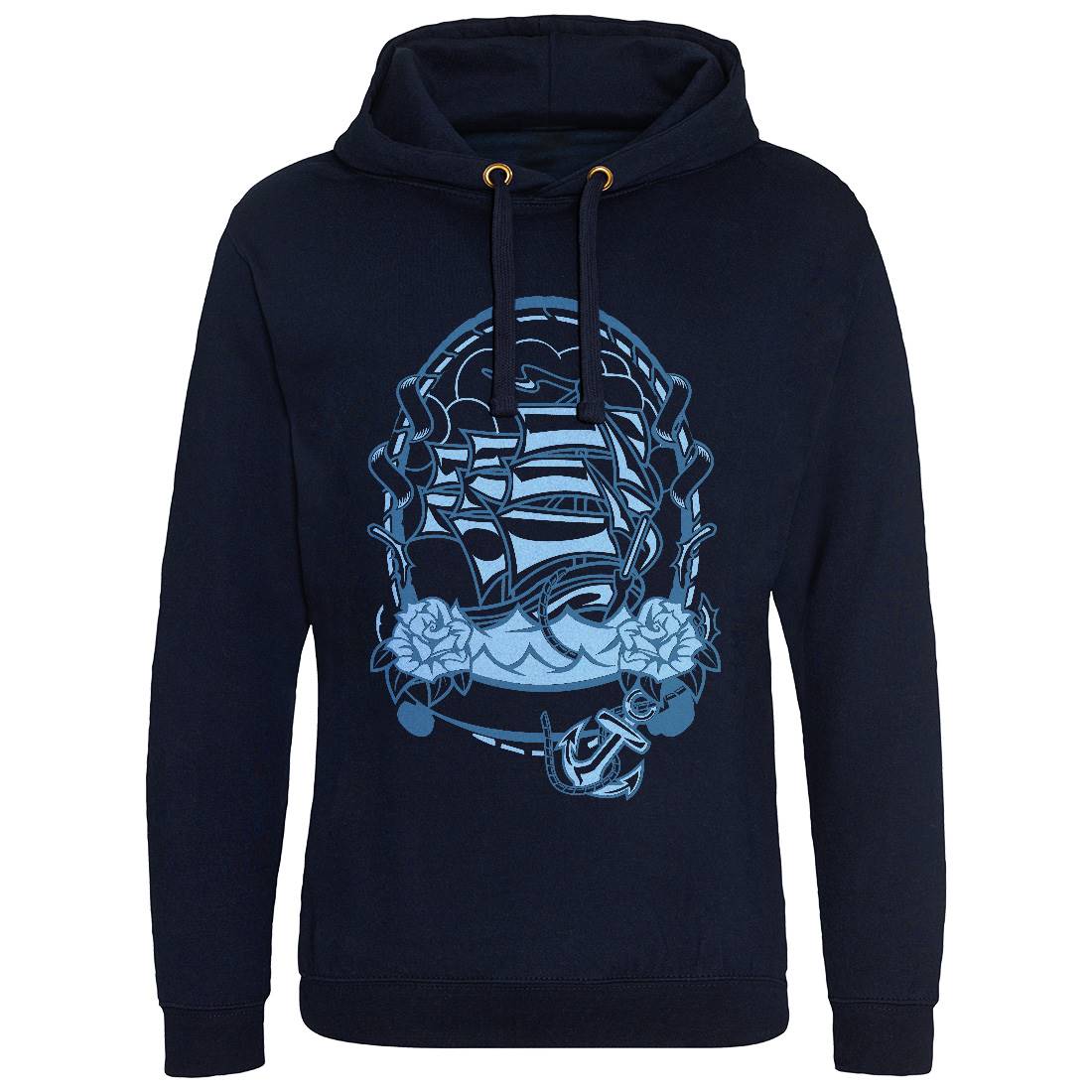 Ship Mens Hoodie Without Pocket Navy A141
