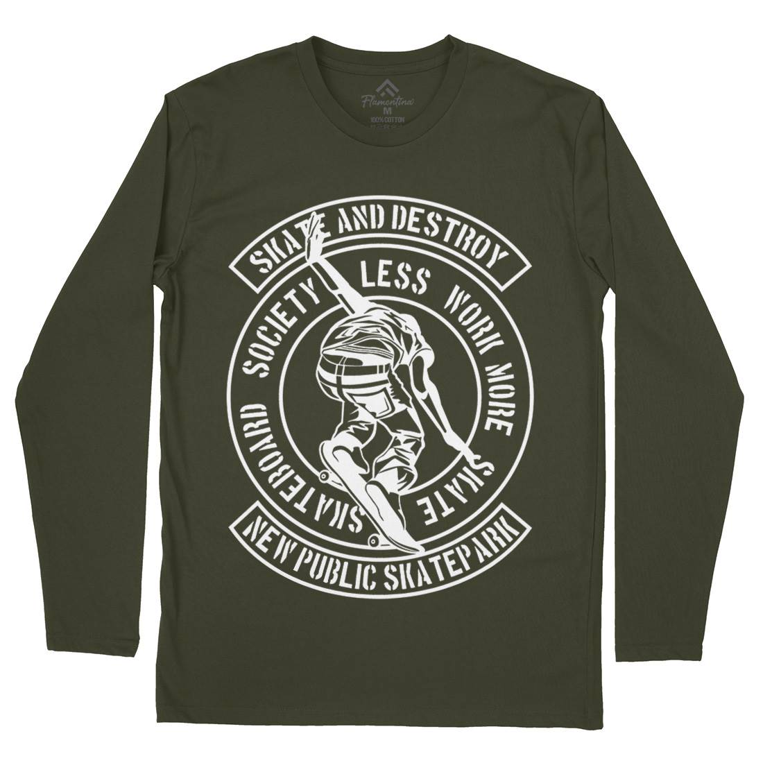 And Destroy Mens Long Sleeve T-Shirt Skate A142