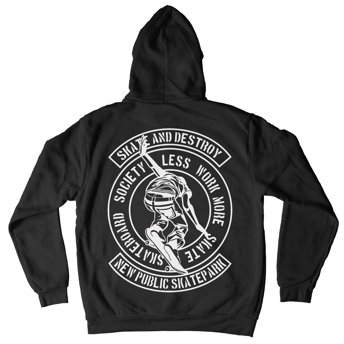 And Destroy Mens Hoodie With Pocket Skate A142