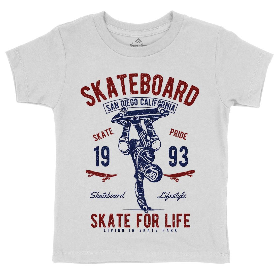 Skate For Life Kids Crew Neck T-Shirt Skate A143