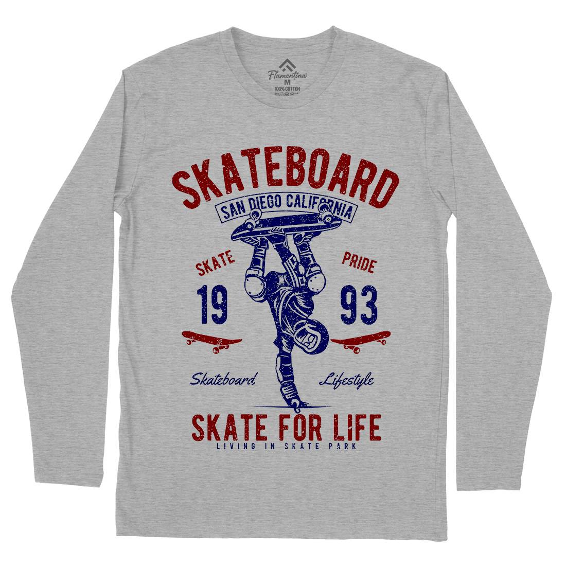Skate For Life Mens Long Sleeve T-Shirt Skate A143