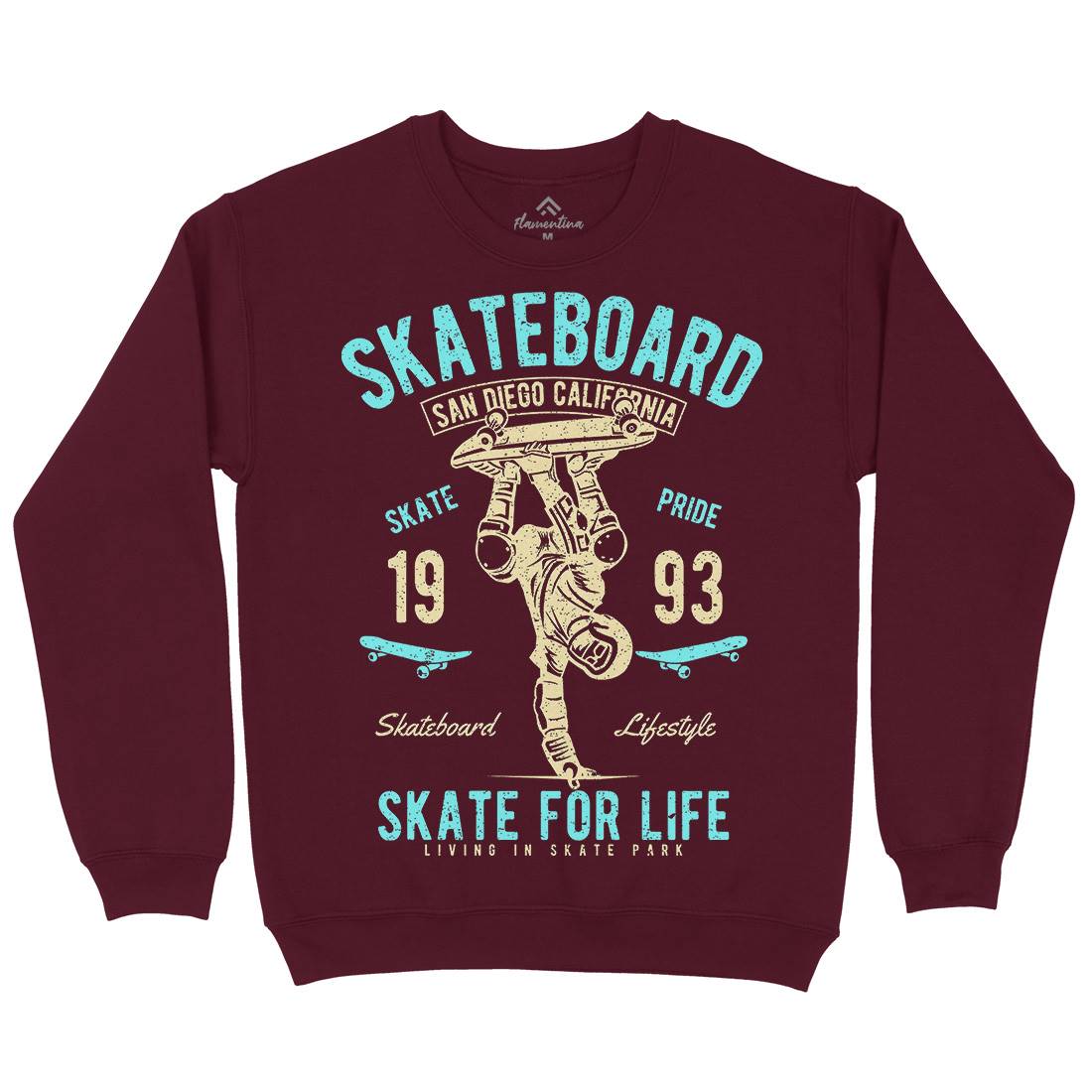 Skate For Life Mens Crew Neck Sweatshirt Skate A143