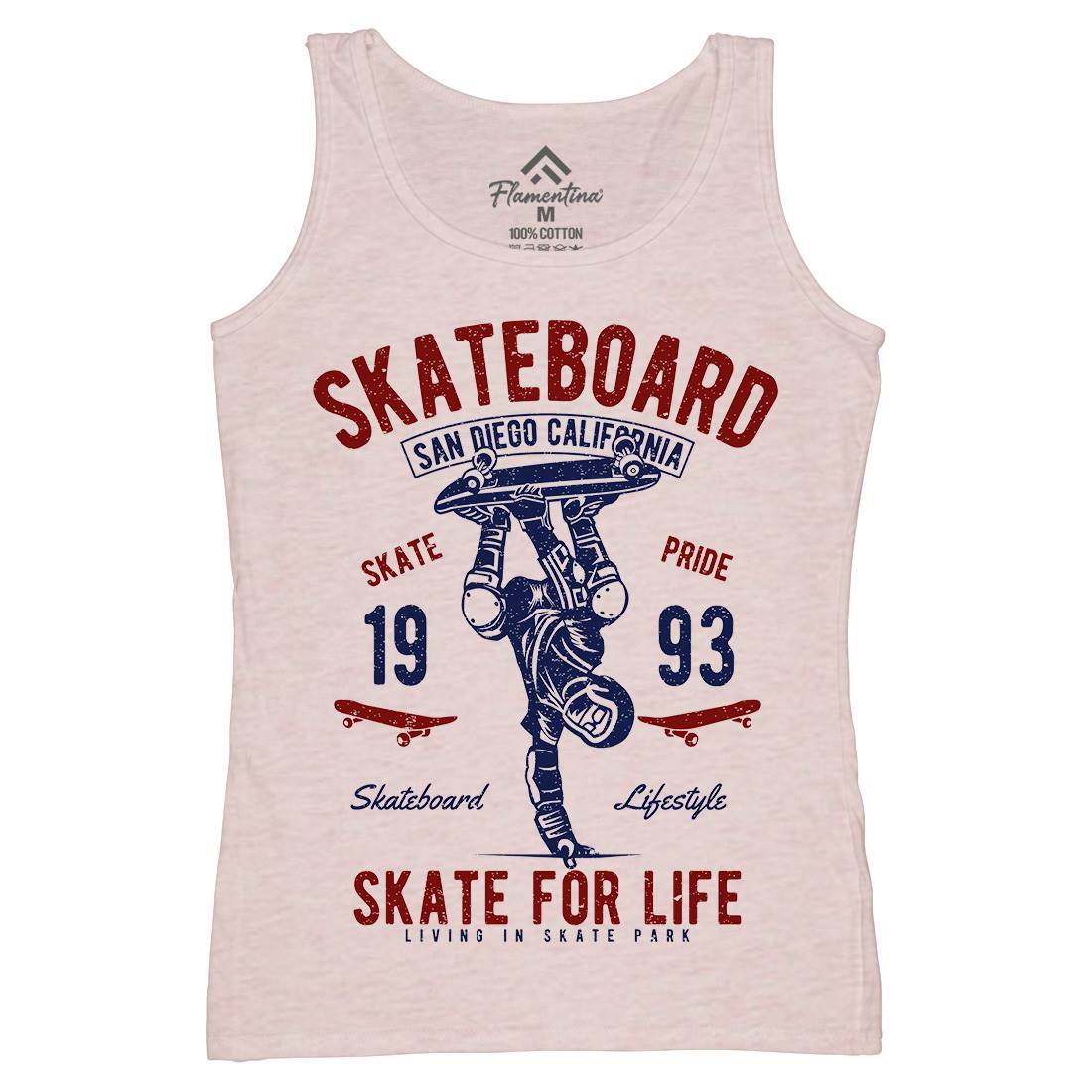 Skate For Life Womens Organic Tank Top Vest Skate A143