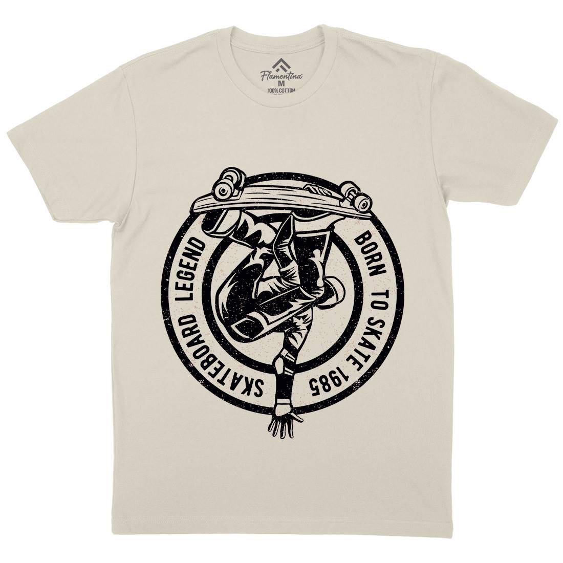 Skateboard Legend Mens Organic Crew Neck T-Shirt Skate A144